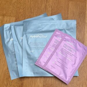 3 HydroPeptide poly peptide and collagen, face masks & 2  Lip Masks